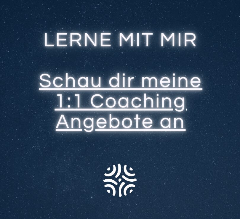 1:1 Coaching: Schau dir meine Angebote an